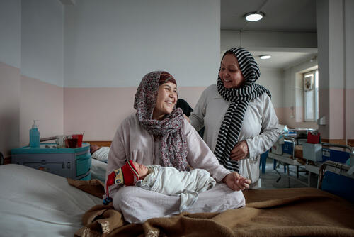 قسم الأمومة في مستشفى دشت برجي كابول في أفغانستان