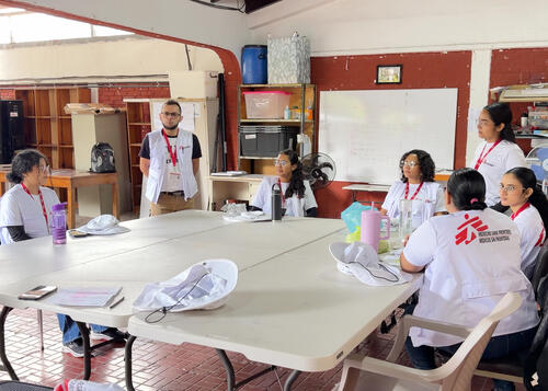 Our Health Promotion colleagues are ready for their first day of work after the Dengue Project launch event in Tegucigalpa.