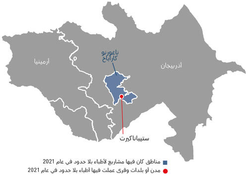 Armenia - Azerbaijan map 2021 AR