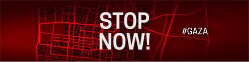LinkedIn - profile - Gaza - Stop Now! Illustration