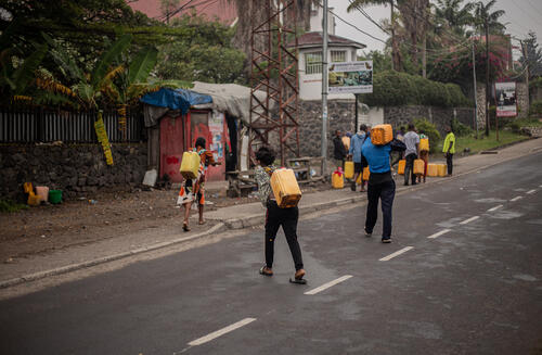 People fleeing the conflict in North and South Kivu