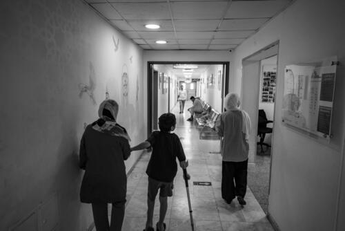 Gazan patients in MSF Amman hospital