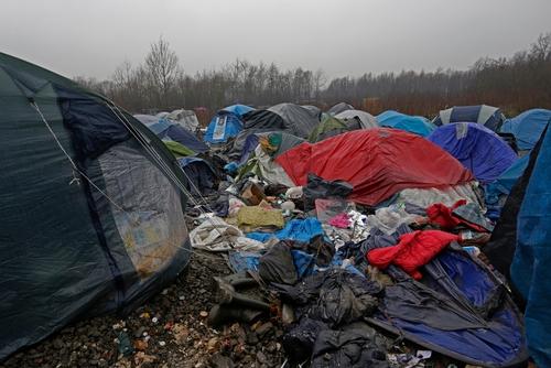 Grande-Synthe refugee camp Dunkirk - Jan 2016