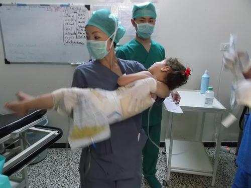 Treatment of major burns in Idlib governorate
