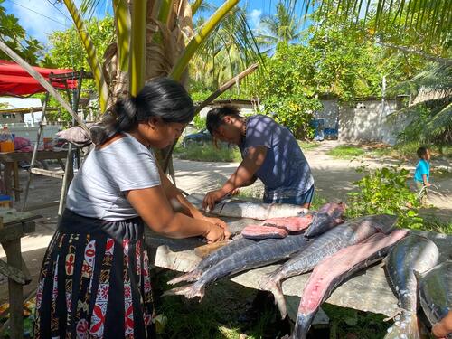 Fish is a staple diet in Kiribati