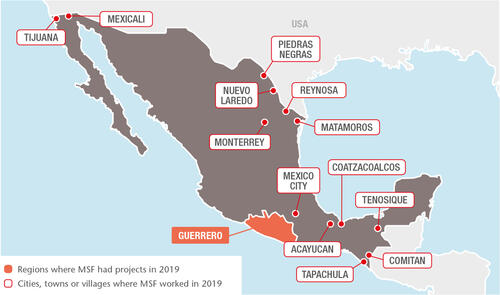 Mexico MSF projects in 2019 - AR