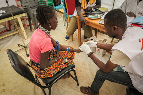 Malaria testing, Barsalogho IDP camp