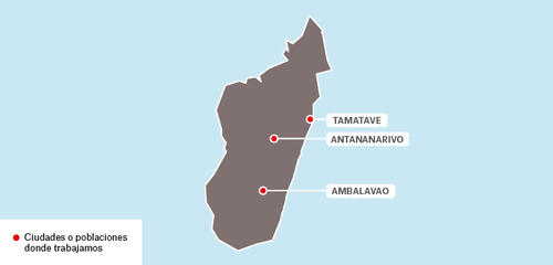 Madagascar - Activity report 2017 map in spanish