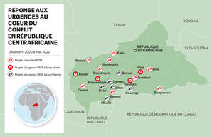 MAP - Responding to Emergencies Amid the Conflict in Central African Republic - FR