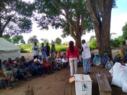 Distribution of relief items in Mueda