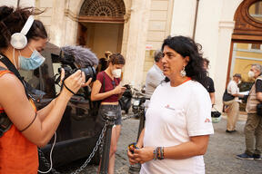 "No more agreements with Libya" demonstration in Rome