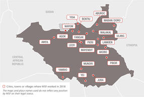 MSF projects in South Sudan, 2018 - EN