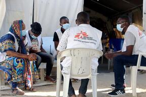 MSF staff meeting in Pulka hospital