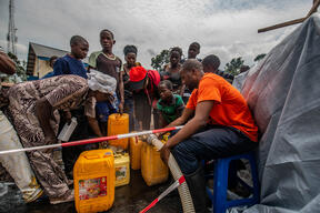 Water distribution in Sake, North Kivu, DRC