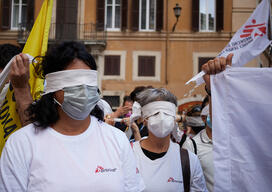 "No more agreements with Libya" demonstration in Rome