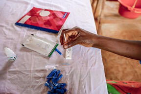 Malaria Test Kit, Ambodirian'i clinic, Madagascar