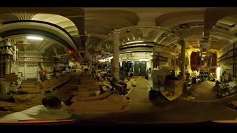 Geo Barents 360° After a rescue: male sleeping deck by night
