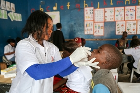 Zambia, cholera vaccination in Lusaka