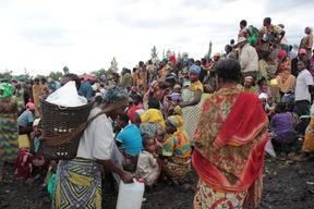 newly displaced people in and around Goma, in Muguga III camp