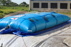 A water bladder at the Renk Civil Hospital
