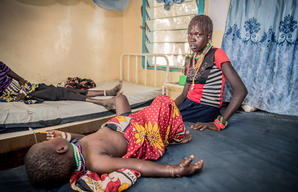 Cheptete with his mother at Chemolingot Hospital