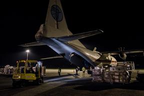 Cargo for Philippines, Ostend Airport, Belgium