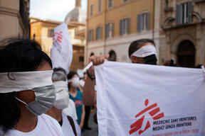 "No more agreements with Libya" demonstration in Rome