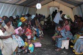 newly displaced people in and around Goma, in Muguga III camp