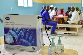 Hand-washing awareness activities in Mora, Far-North Region, Cameroon