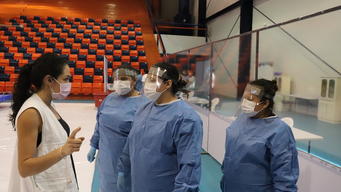 MSF installed a treatment center for COVID-19 in Tamauilpas.