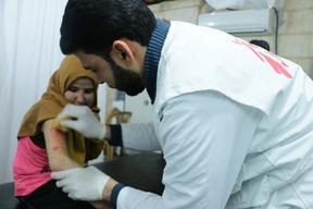 Burned children supported by MSF in northern Syria