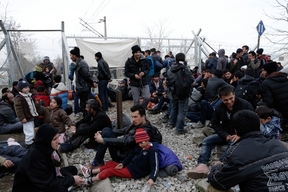 On the Greek / Macedonian Border at Idomeni
