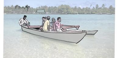 Felix Schaad - timelapse drawing passenger boat Kiribati
