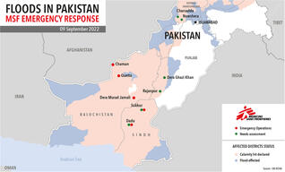 MSF intervention in Pakistan in response to flooding
