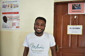 Barnabas Mwaivu, MSF peer educator at the Ganjoni youth-friendly services centre