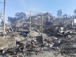 Fire tears through Moria refugee camp
