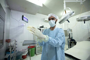 Inside the operating theatre