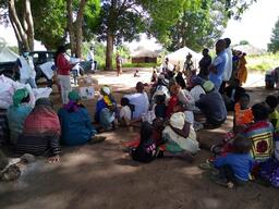 Distribution of relief items in Mueda