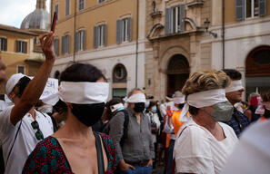"No more agreements with Libya" demonstration in Rome