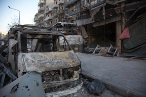  East Aleppo –  Inside a hospital destroyed by an airstrike