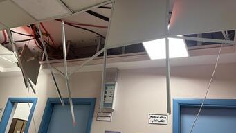 Destruction in Al-Awda Hospital