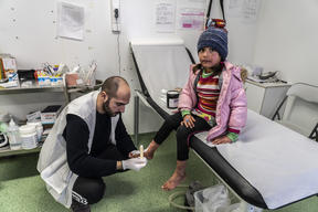 MSF pediatric clinic outside Moria and Olive Grove