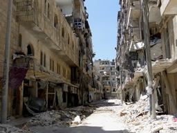 Aleppo city street view