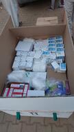 Donations of life-saving medical supplies in Khartoum, Sudan