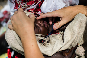 Outdoors support clinics, Thaker. Leer, South Sudan