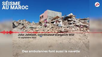 MOROCCO EARTHQUAKE ITV JOHN JOHNSON ECOORDO (FR)