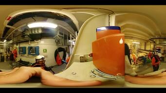 Geo Barents 360° Rescue training by night: various manoeuveres in the rhib.