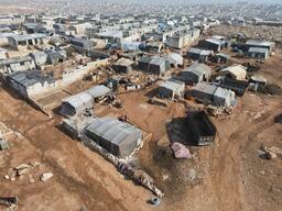 Mobile clinic in Al-Fuqara camp in Al-Dana area