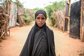 Habiba in the camp