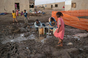 Al Hashaba transit camp for refugees from Ehtiopian Tigray Region